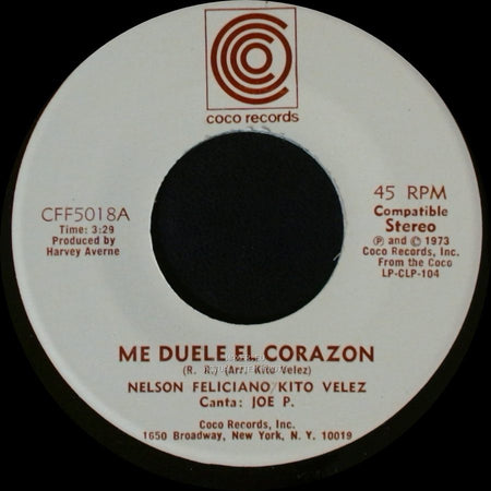 Nelson Feliciano/Kito Velez - China / Me Duele El Corazon side B