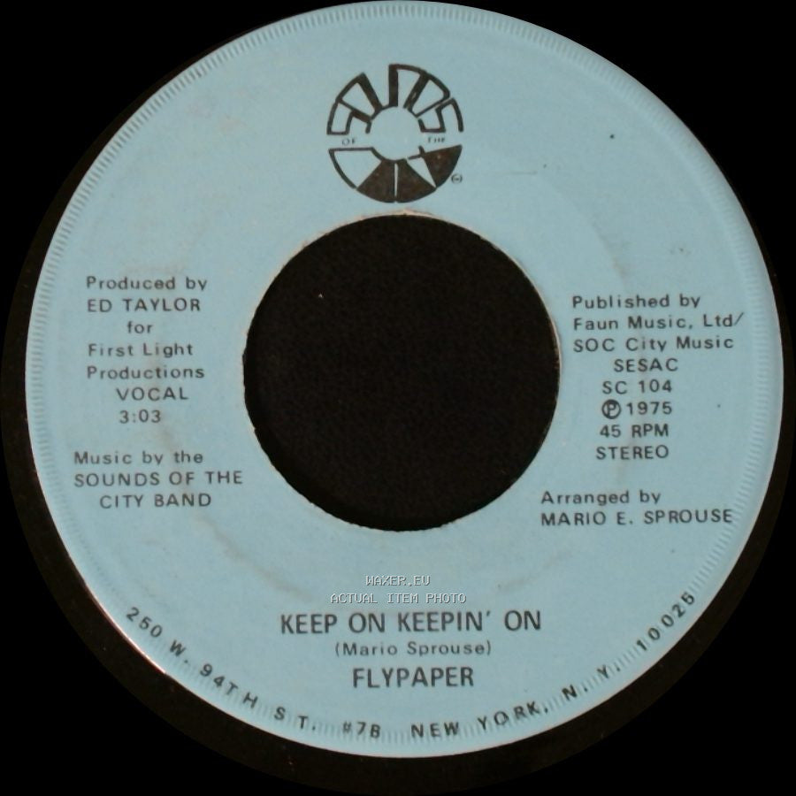 Flypaper - Keep On Keepin' On / Through No Fault Of Our Own side A