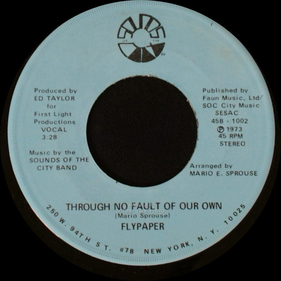 Flypaper - Keep On Keepin' On / Through No Fault Of Our Own side B