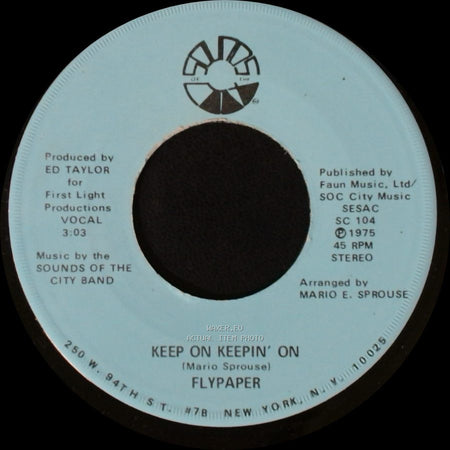 Flypaper - Keep On Keepin' On / Through No Fault Of Our Own side A