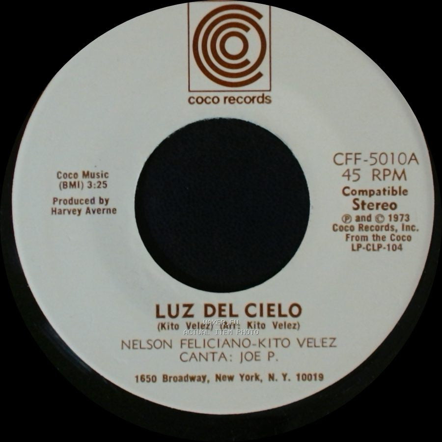 Nelson Feliciano-Kito Velez - Como A Cambiado Borinquen / Luz Del Cielo side B