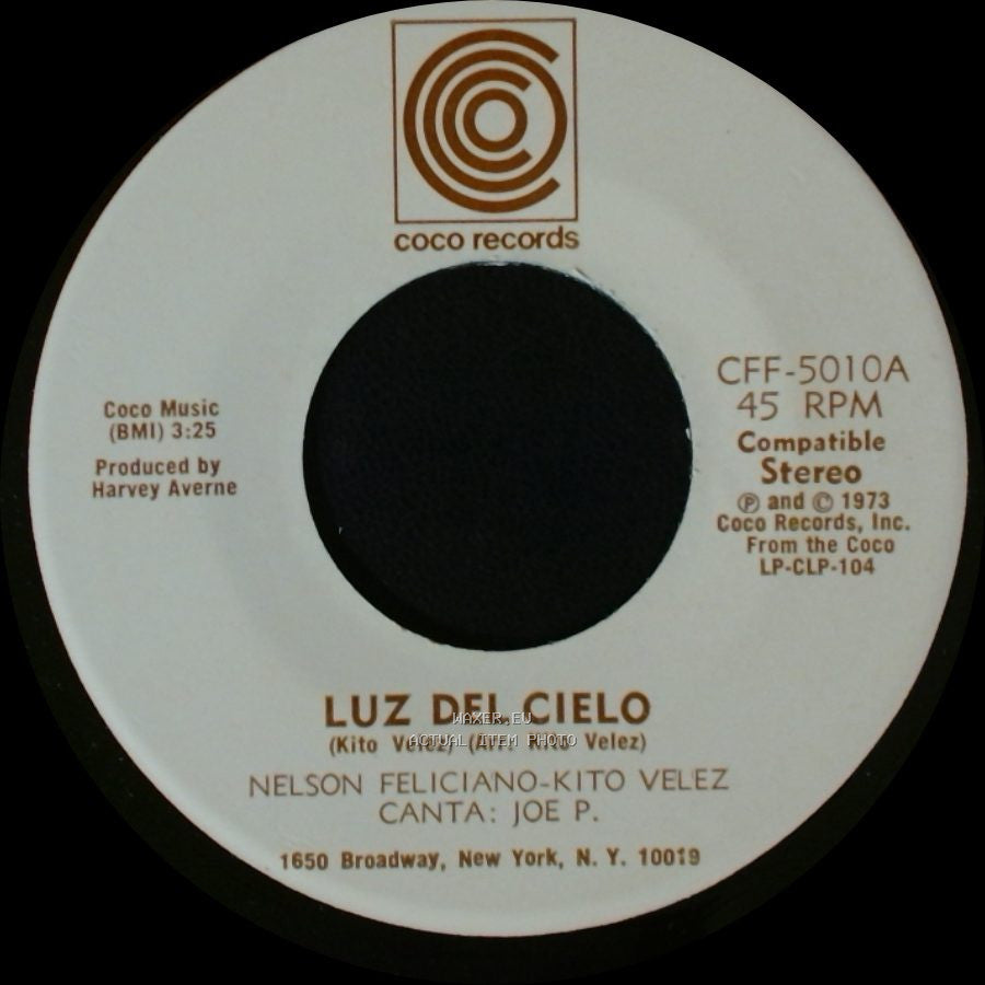 Nelson Feliciano-Kito Velez - Como A Cambiado Borinquen / Luz Del Cielo side B