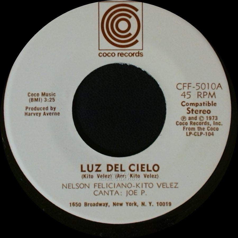 Nelson Feliciano-Kito Velez - Como A Cambiado Borinquen / Luz Del Cielo side A