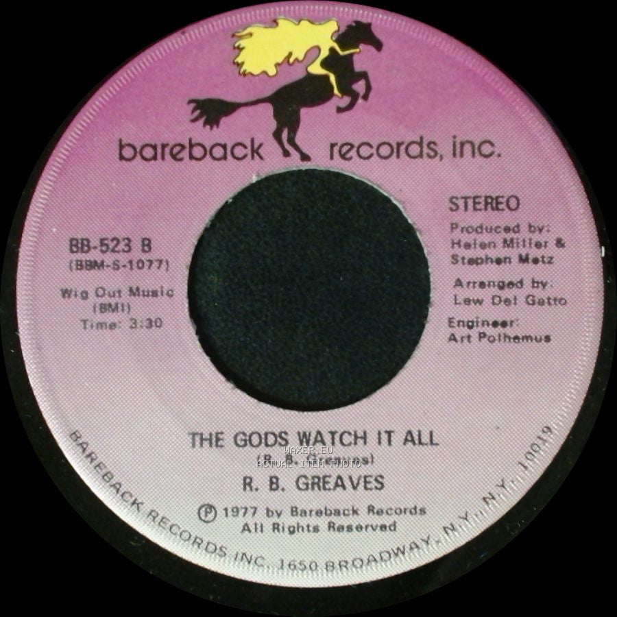R. B. Greaves - Who's Watching The Baby (Margie) / The Gods Watch It All side A