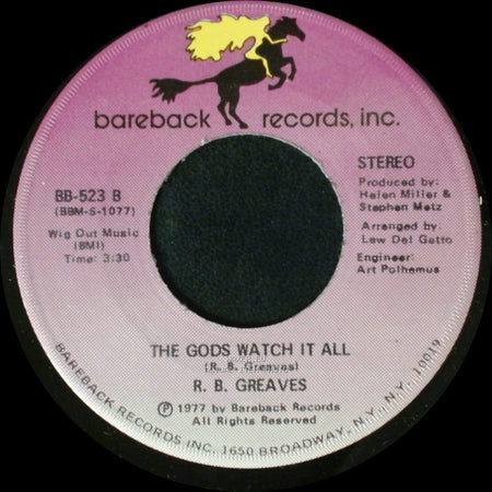 R. B. Greaves - Who's Watching The Baby (Margie) / The Gods Watch It All side A