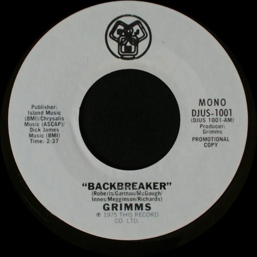 Grimms - Backbreaker / Backbreaker side B