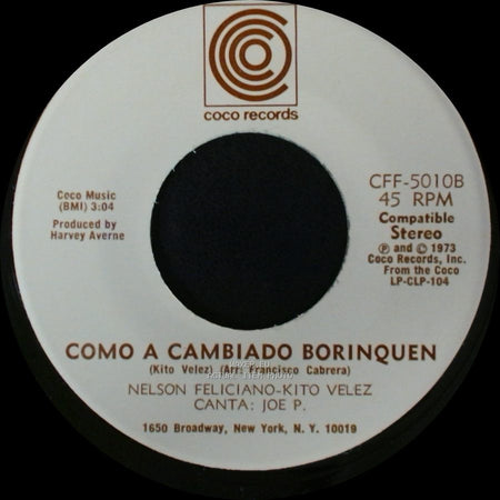 Nelson Feliciano-Kito Velez - Como A Cambiado Borinquen / Luz Del Cielo side A