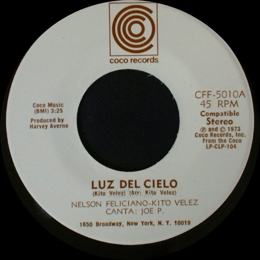 Nelson Feliciano-Kito Velez - Como A Cambiado Borinquen / Luz Del Cielo side B