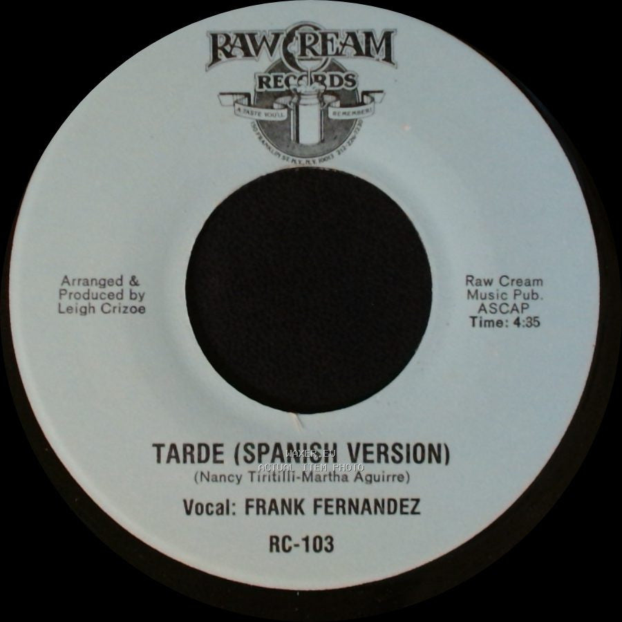 Frank Fernandez - Tarde (Spanish Version) / Lately side A