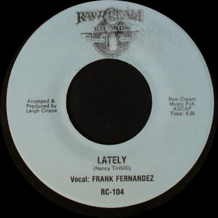 Frank Fernandez - Tarde (Spanish Version) / Lately side B