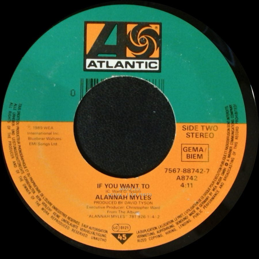 Alannah Myles - Black Velvet / If You Want To side B