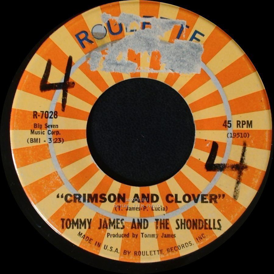 Tommy James And The Shondells - Crimson And Clover / Some Kind Of Love side A
