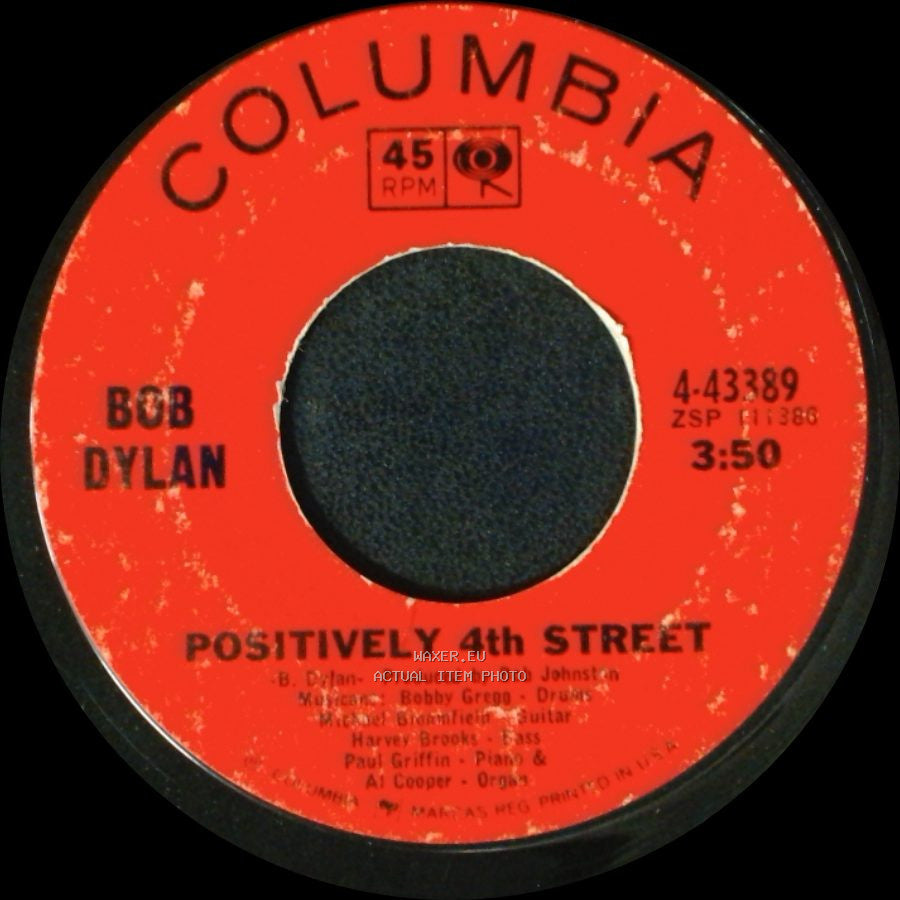 Bob Dylan - Positively 4Th Street / From A Buick 6 side A