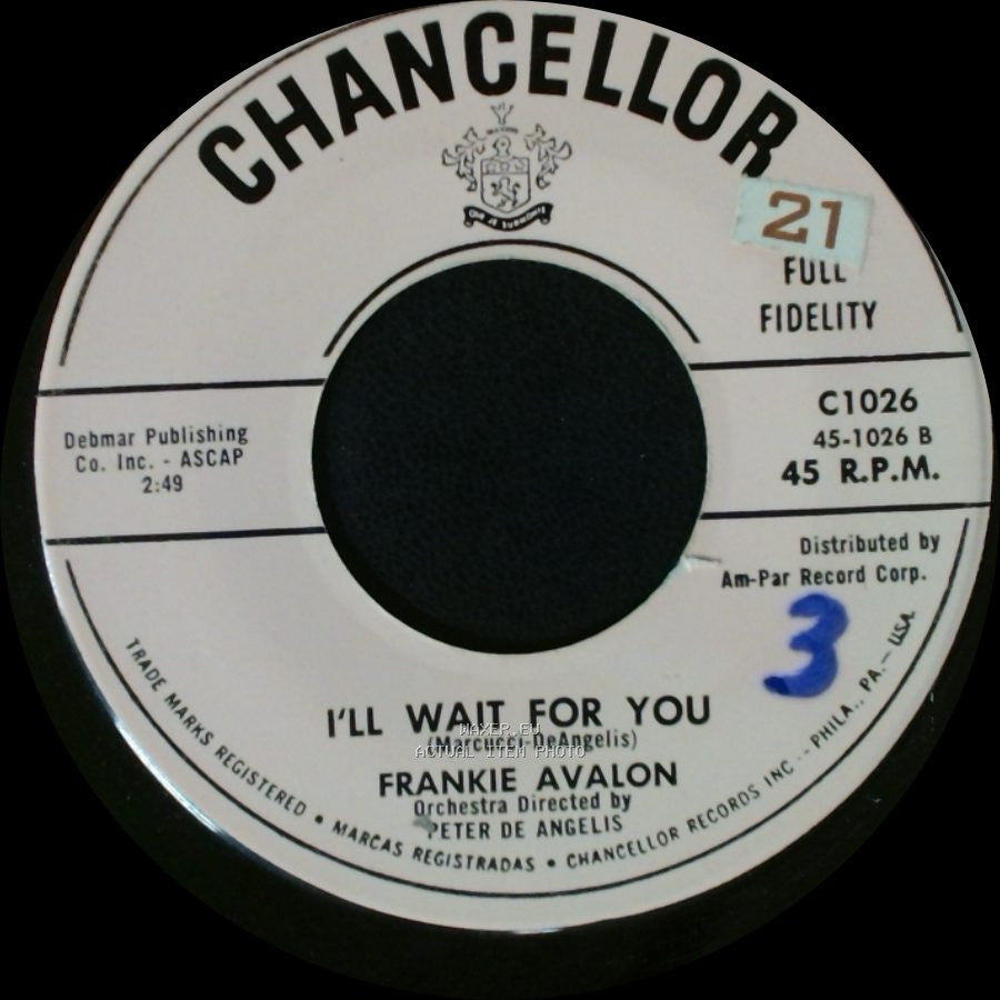 Frankie Avalon - What Little Girl / I'll Wait For You side B
