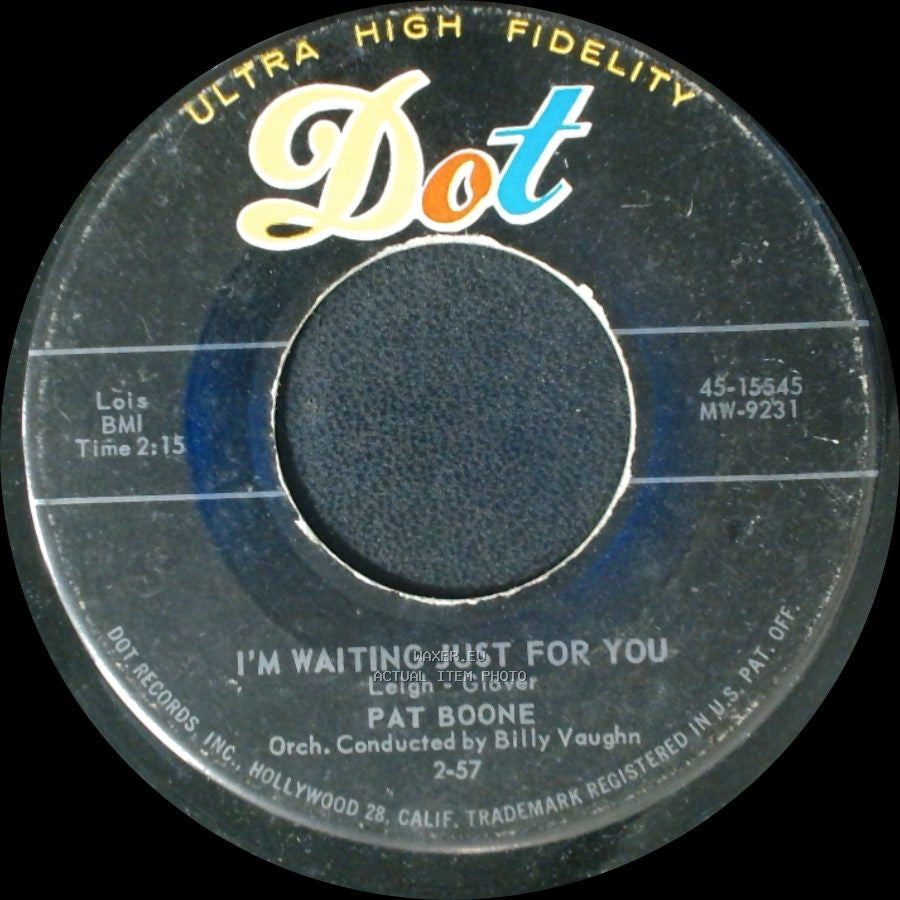 Pat Boone - Why Baby Why / I'm Waiting Just For You side B