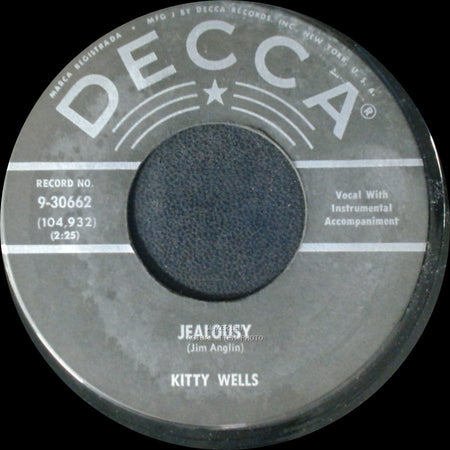 Kitty Wells - I Can't Help Wondering / Jealousy side B