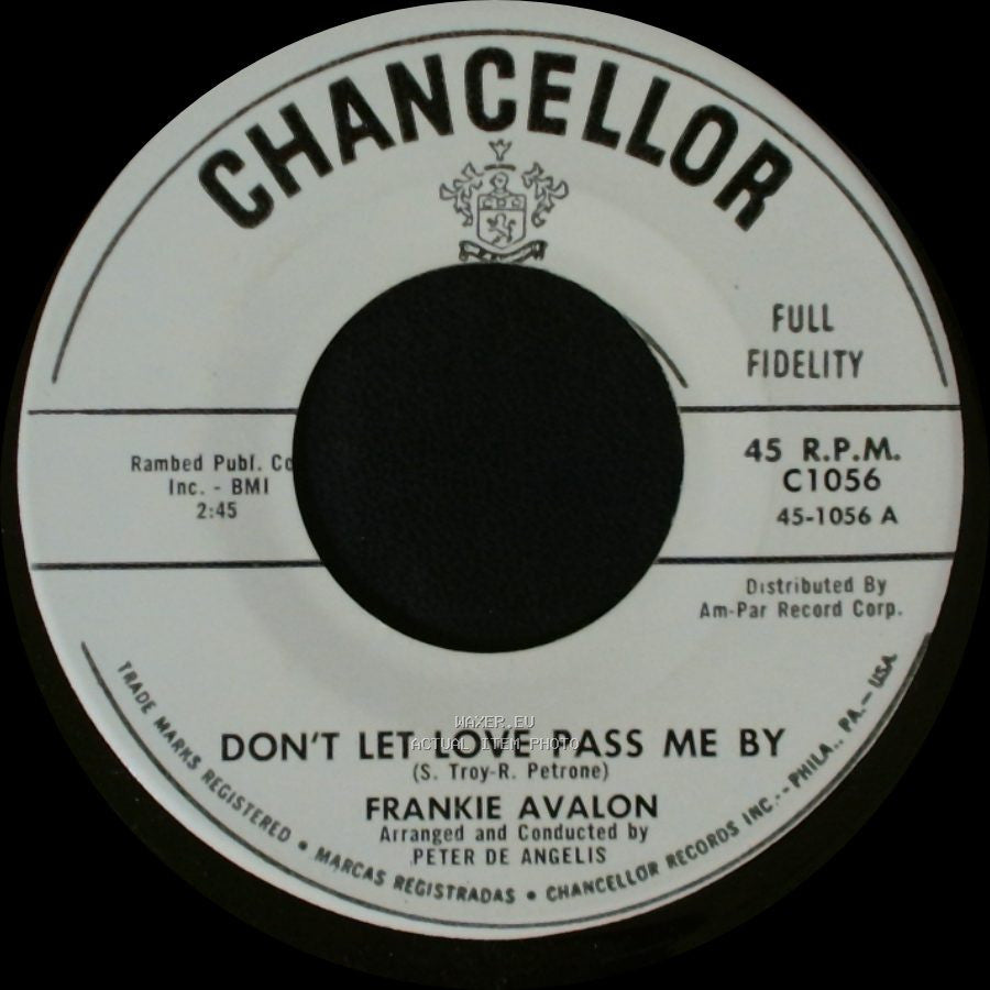 Frankie Avalon - Togetherness / Don't Let Love Pass Me By side B