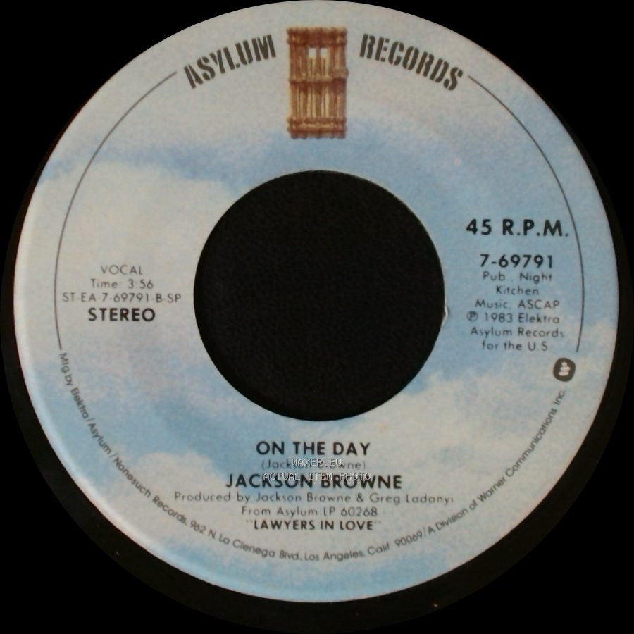 Jackson Browne - Tender Is The Night / On The Day side B