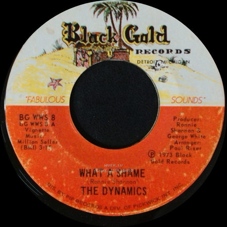 The Dynamics - Shucks, I Love You / What A Shame side B