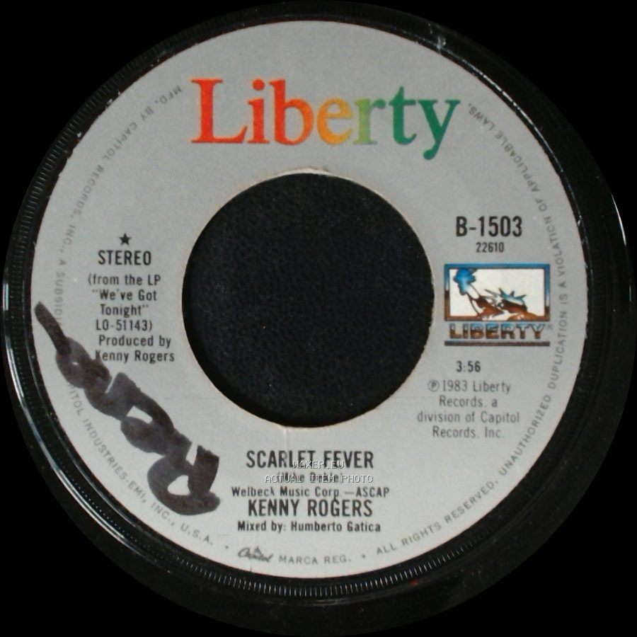 Kenny Rogers - What I Learned From Loving You / Scarlet Fever side B