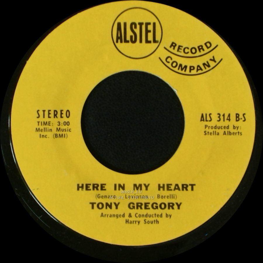 Tony Gregory - Here In My Heart / I Love You Girl side A