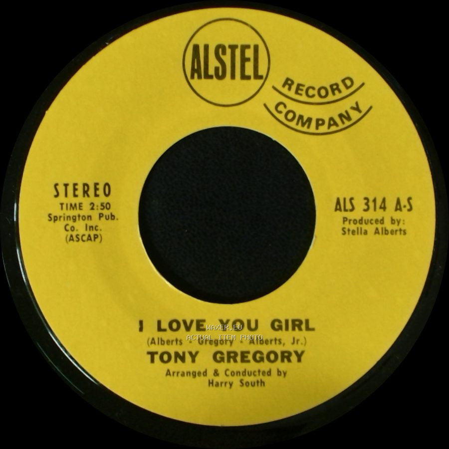 Tony Gregory - Here In My Heart / I Love You Girl side B