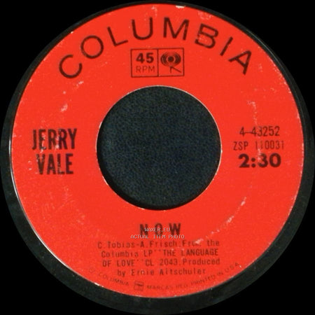 Jerry Vale - Tears Keep On Falling / Now side B