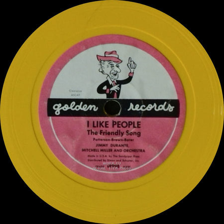 Jimmy Durante, The Sandpipers Mitchell Miller And Orchestra / Jimmy Durante, Mitchell Miller And Orchestra - Yankee Doodle Bunny The Holiday Bunny / I Like People The Friendly Song side B