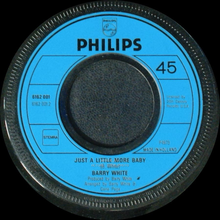 Barry White - I'm Gonna Love You Just A Little More Baby / Just A Little More Baby side B