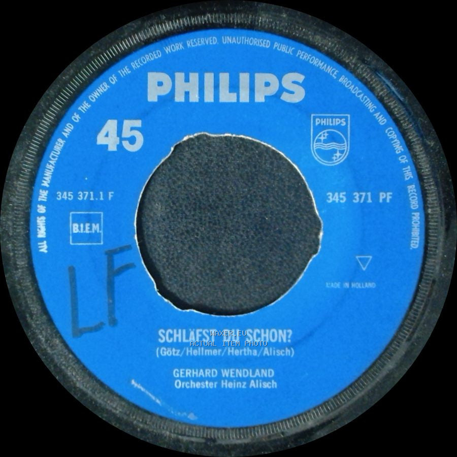 Gerhard Wendland - Schläfst Du Schon? / Schau Mir Nochmal In Die Augen side A