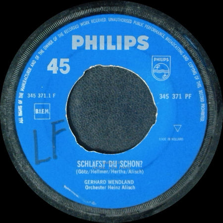Gerhard Wendland - Schläfst Du Schon? / Schau Mir Nochmal In Die Augen side A