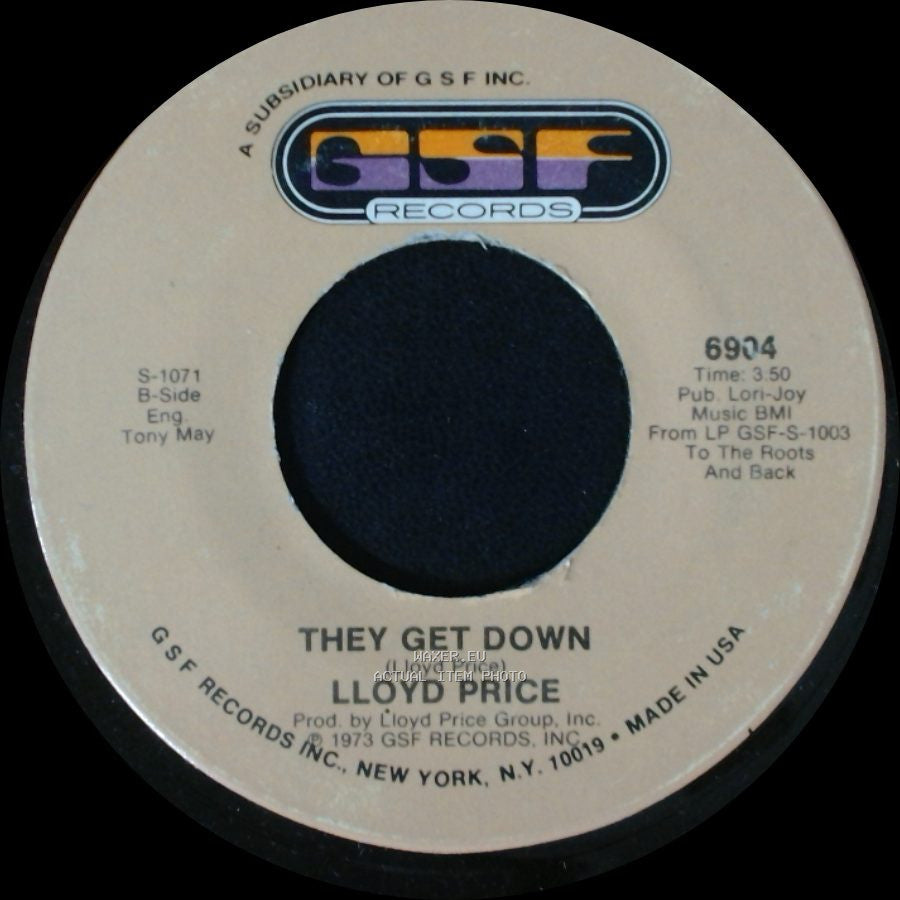 Lloyd Price - They Get Down / Trying To Slip (Away) side A