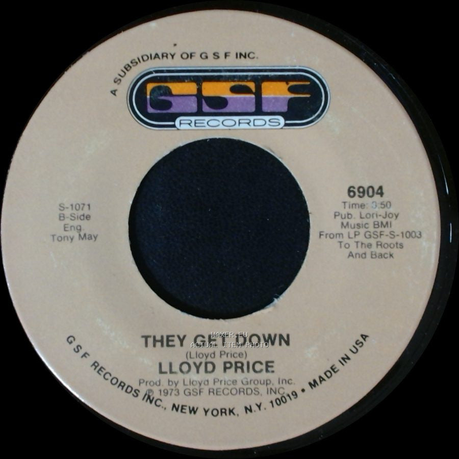 Lloyd Price - They Get Down / Trying To Slip (Away) side B
