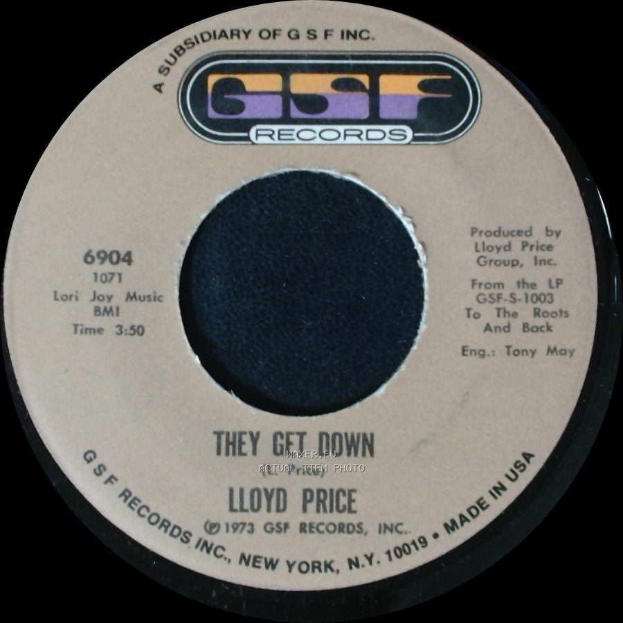Lloyd Price - They Get Down / Trying To Slip (Away) side B