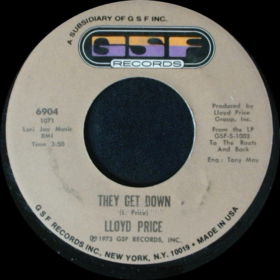 Lloyd Price - They Get Down / Trying To Slip (Away) side B