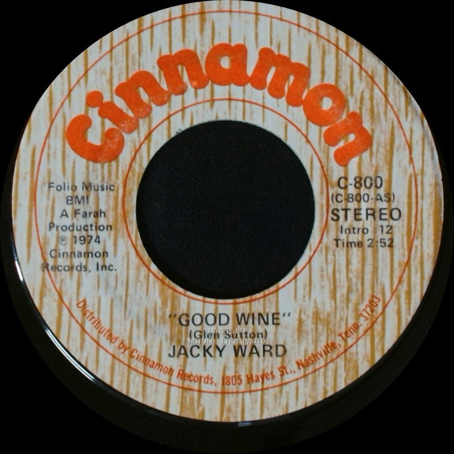 Jacky Ward - Reachin' For You / Good Wine side B