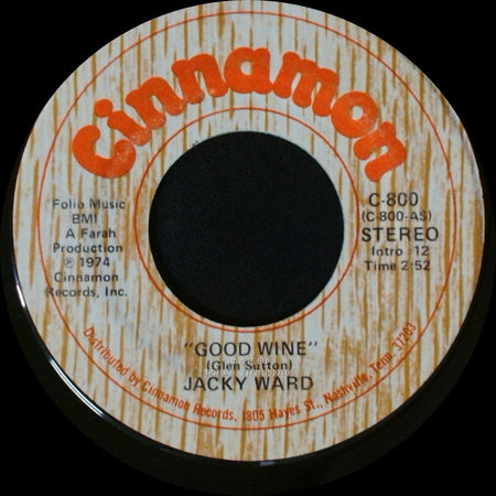 Jacky Ward - Reachin' For You / Good Wine side B