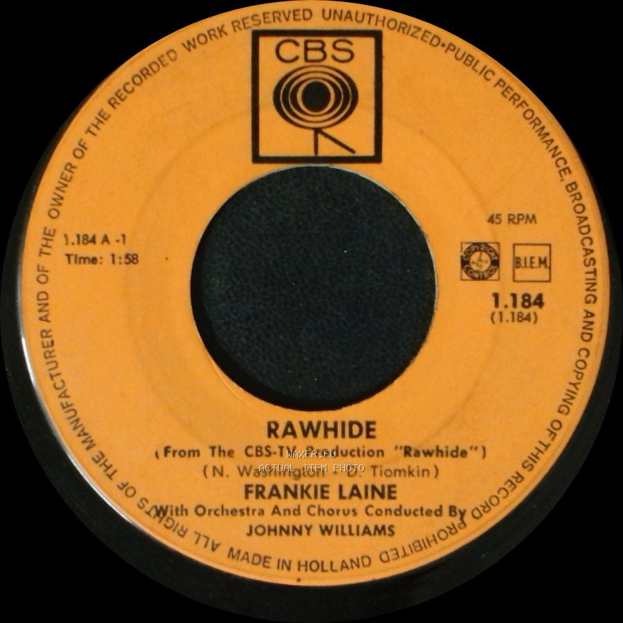 Frankie Laine - The Hanging Tree / Rawhide side B