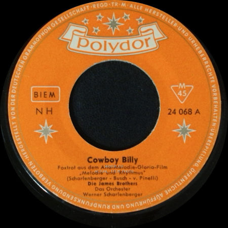 Die James Brothers - Sensationell / Cowboy Billy side B