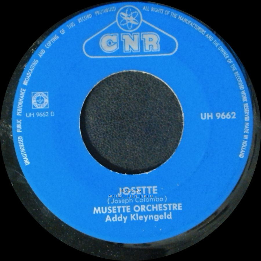 Musette Orchestre Addy Kleyngeid - Indifference / Josette side B