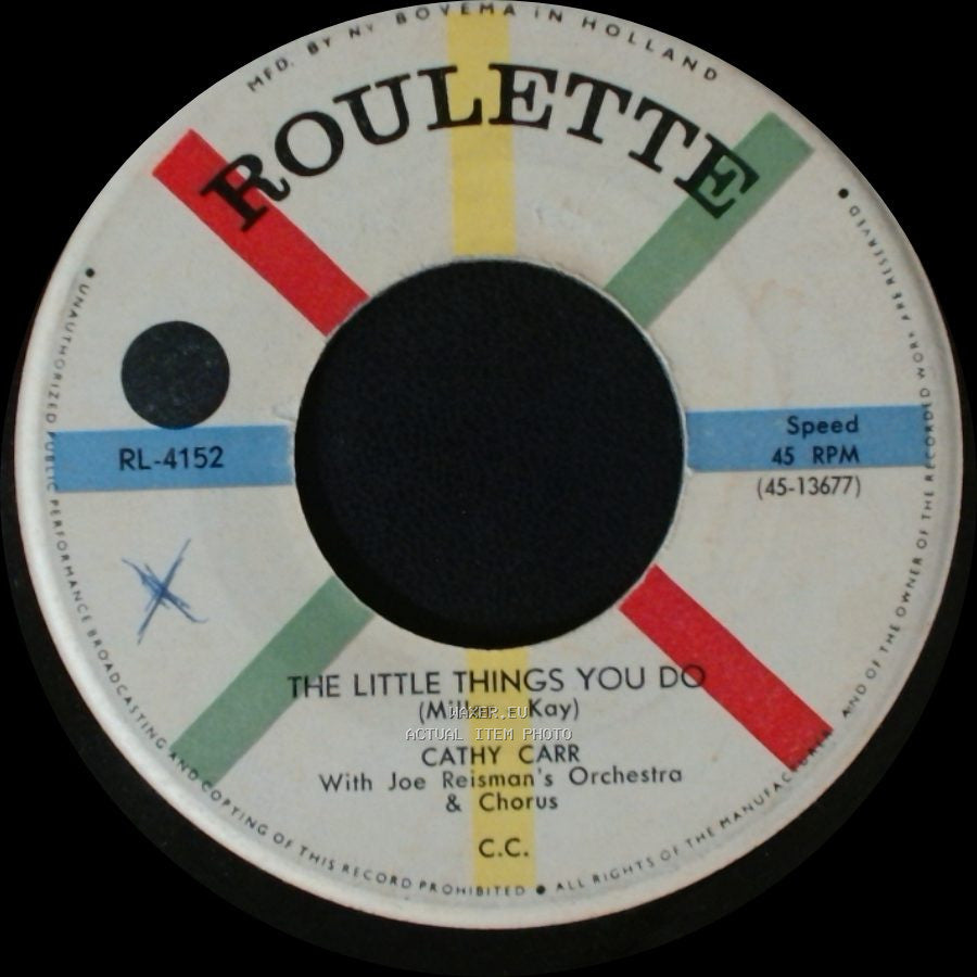 Cathy Carr - The Little Things You Do / I'm Gonna Change Him side A