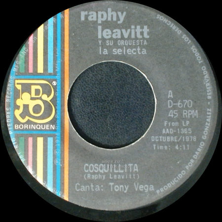 Raphy Leavitt Y Su Orquesta La Selecta - Desamor / Cosquillita side B