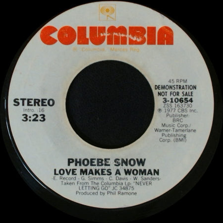 Phoebe Snow - Love Makes A Woman / Love Makes A Woman side A