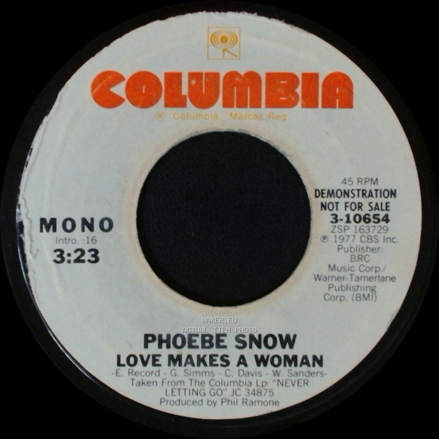 Phoebe Snow - Love Makes A Woman / Love Makes A Woman side B