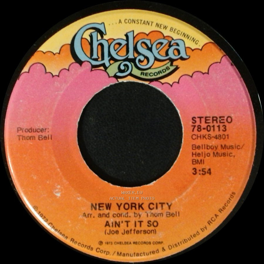 New York City - Ain't It So / I'm Doin' Fine Now side A