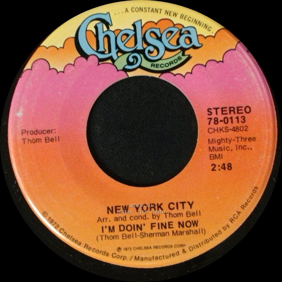 New York City - Ain't It So / I'm Doin' Fine Now side B