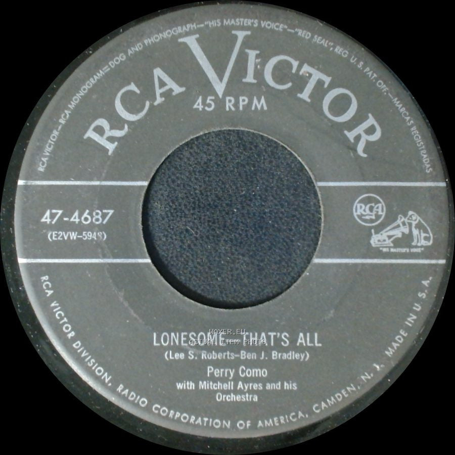 Perry Como - Lonesome - That's All / Why Did You Leave Me side A