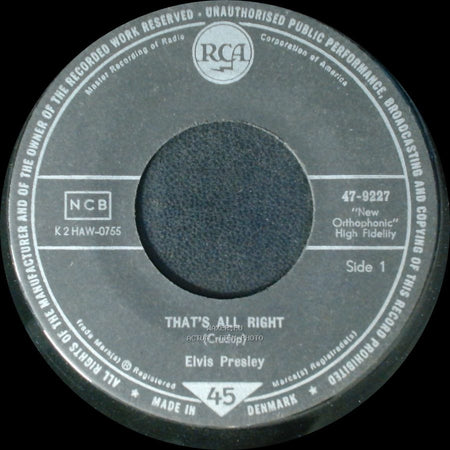 Elvis Presley - That's All Right / You're A Heartbreaker side A