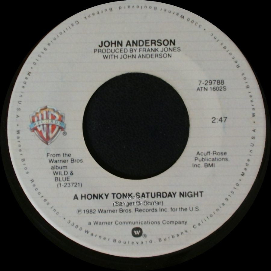 John Anderson - Swingin' / A Honky Tonk Saturday Night side B