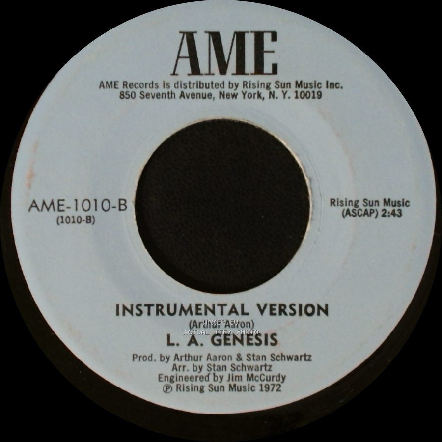 L. A. Genesis - Instrumental Version / Hands side A